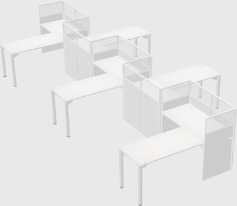L-shape cubicles