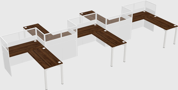 L-shape cubicles
