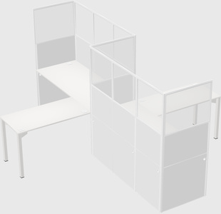L-shape cubicles