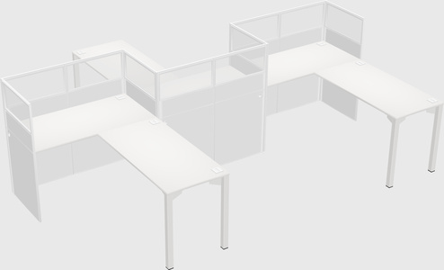 L-shape cubicles