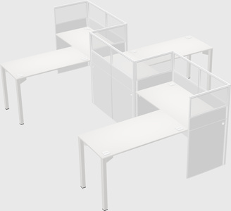 L-shape cubicles