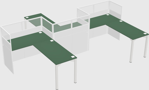 L-shape cubicles