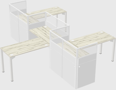L-shape cubicles