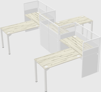 L-shape cubicles
