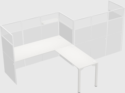 L-shape cubicles
