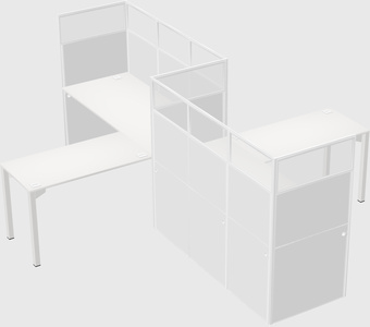 L-shape cubicles