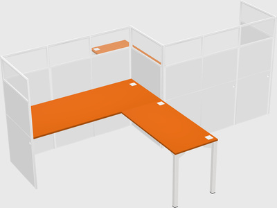 L-shape cubicles