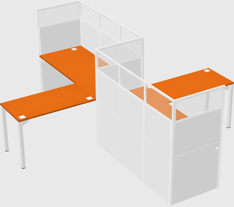 L-shape cubicles
