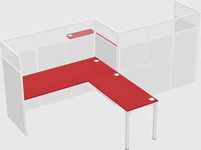 L-shape cubicles