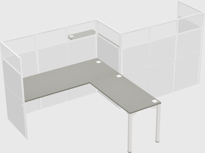 L-shape cubicles