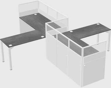 L-shape cubicles