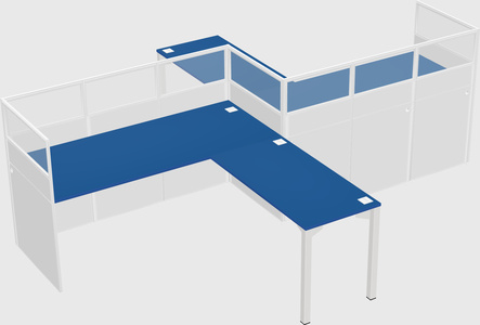L-shape cubicles