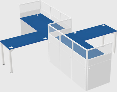 L-shape cubicles