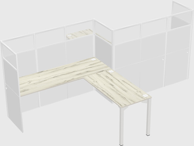 L-shape cubicles