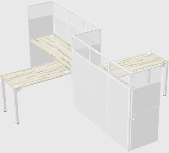 L-shape cubicles