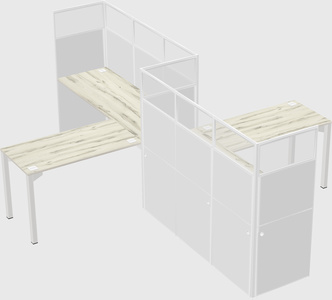 L-shape cubicles