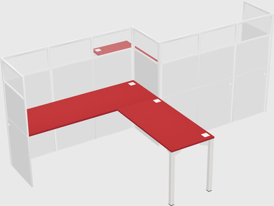 L-shape cubicles