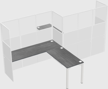 L-shape cubicles