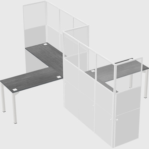 L-shape cubicles