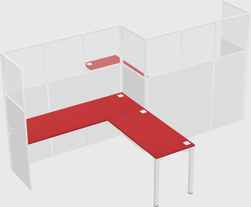 L-shape cubicles