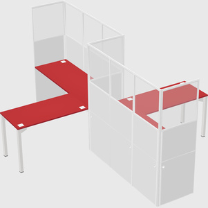 L-shape cubicles