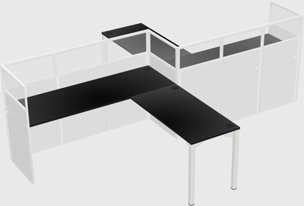 L-shape cubicles