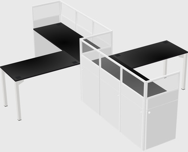 L-shape cubicles