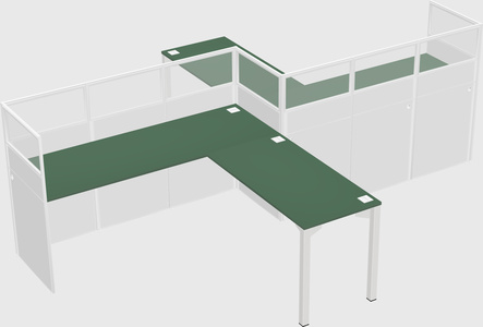 L-shape cubicles