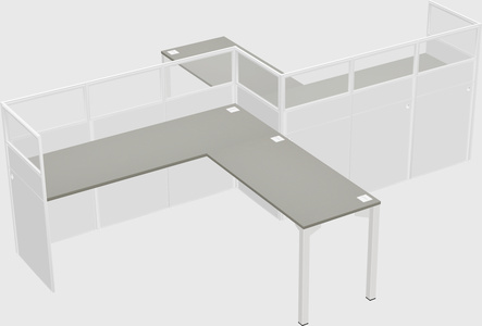 L-shape cubicles
