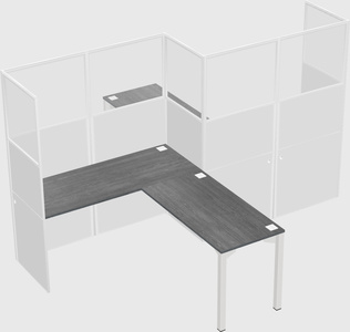 L-shape cubicles