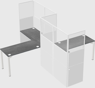 L-shape cubicles