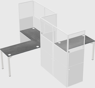 L-shape cubicles