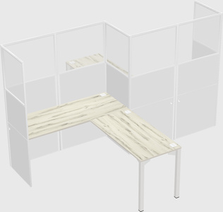 L-shape cubicles
