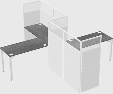 L-shape cubicles