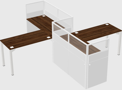 L-shape cubicles