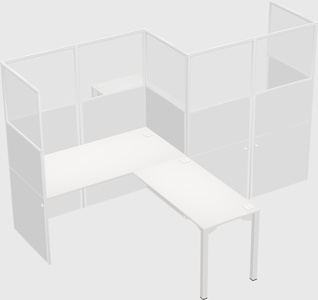 L-shape cubicles