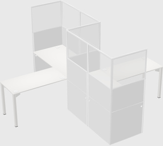 L-shape cubicles