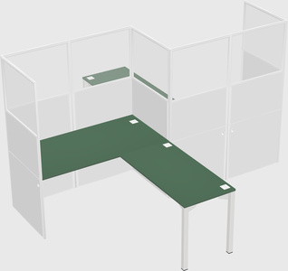 L-shape cubicles