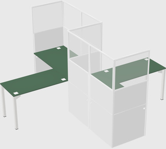 L-shape cubicles