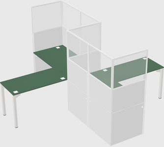 L-shape cubicles