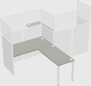 L-shape cubicles
