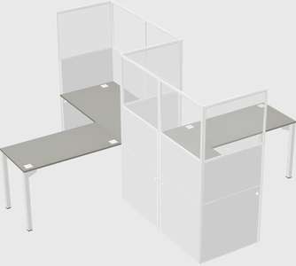 L-shape cubicles