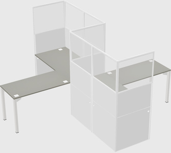 L-shape cubicles