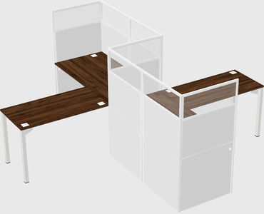 L-shape cubicles