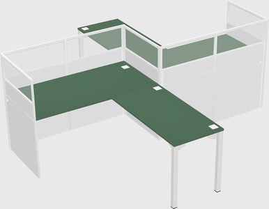 L-shape cubicles