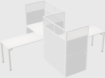 L-shape cubicles