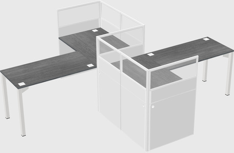 L-shape cubicles