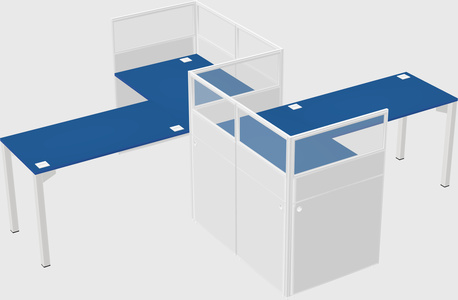 L-shape cubicles