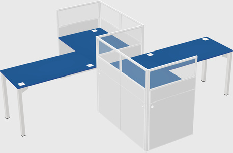 L-shape cubicles