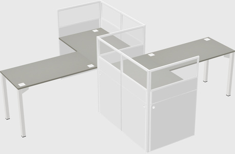 L-shape cubicles